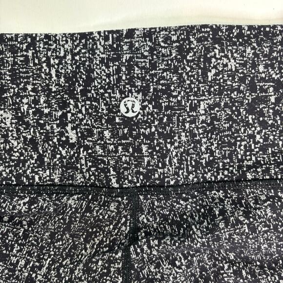 Lululemon Wunder Under High Rise Crop Define Black, White 6 - Picture 7 of 9